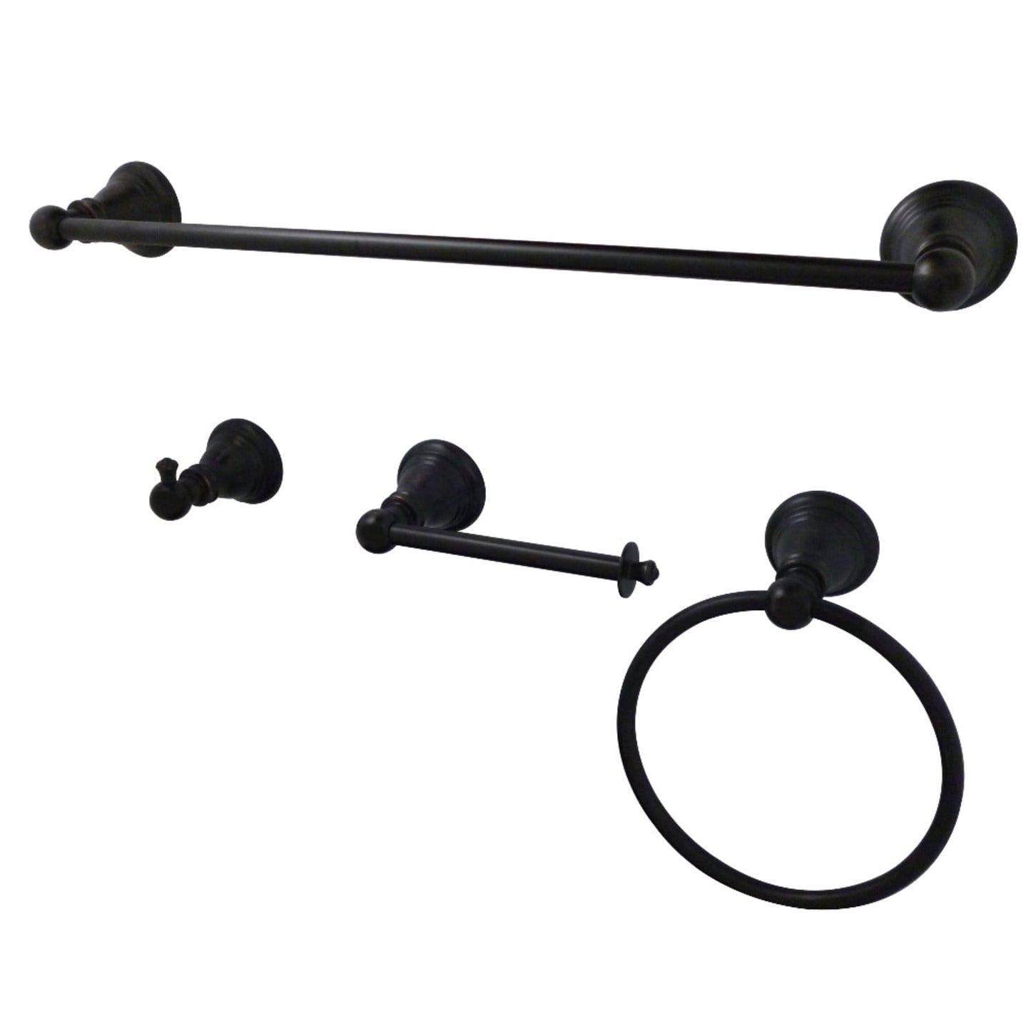 Kingston Brass 4-Piece American Classic Towel Bar Set, Oil Rubbed Bronze