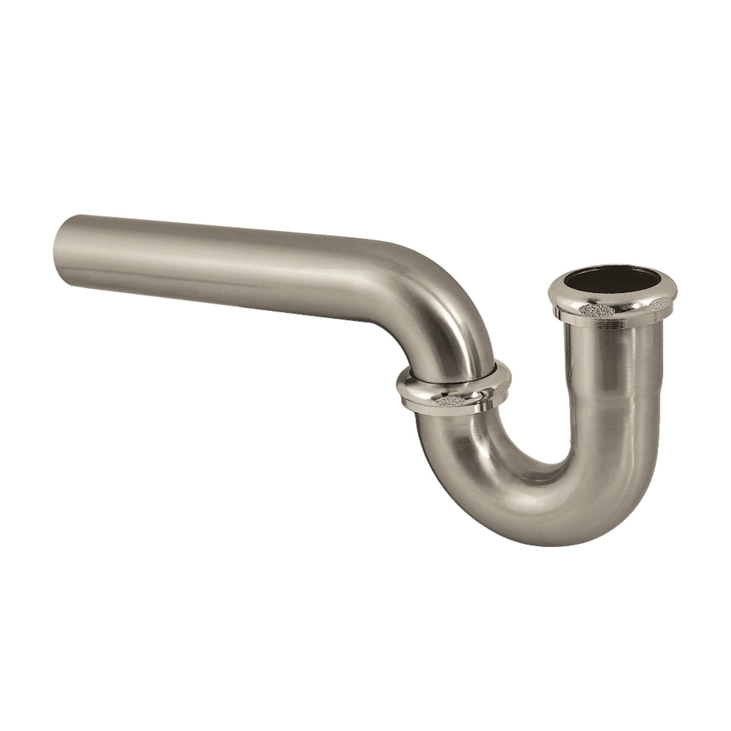 Kingston Brass CC1128 1-1/2" P-Trap without Flange, 13-1/16" Length, 18 Gauge, Brushed Nickel