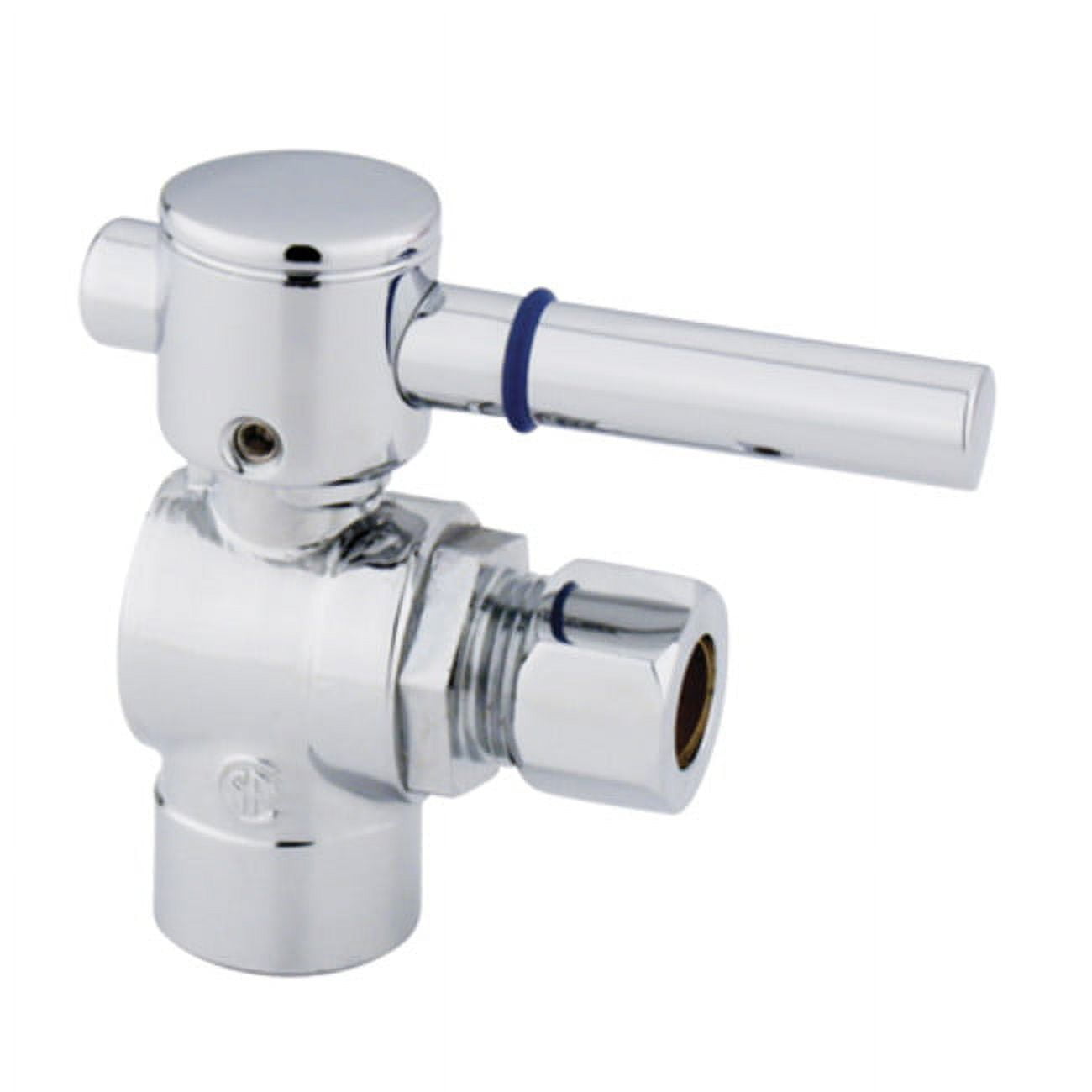 Kingston Brass CC43201DL 1/2" Sweat x 3/8" OD Comp Angle Stop Valve, Polished Chrome