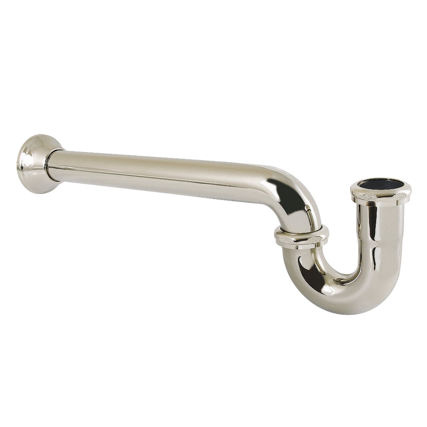 Kingston Brass CC5246 1-1/4" (or 1-1/2") x 1-1/2" P-Trap with Bell Flange, 19" Length, 18 Gauge, Polished Nickel