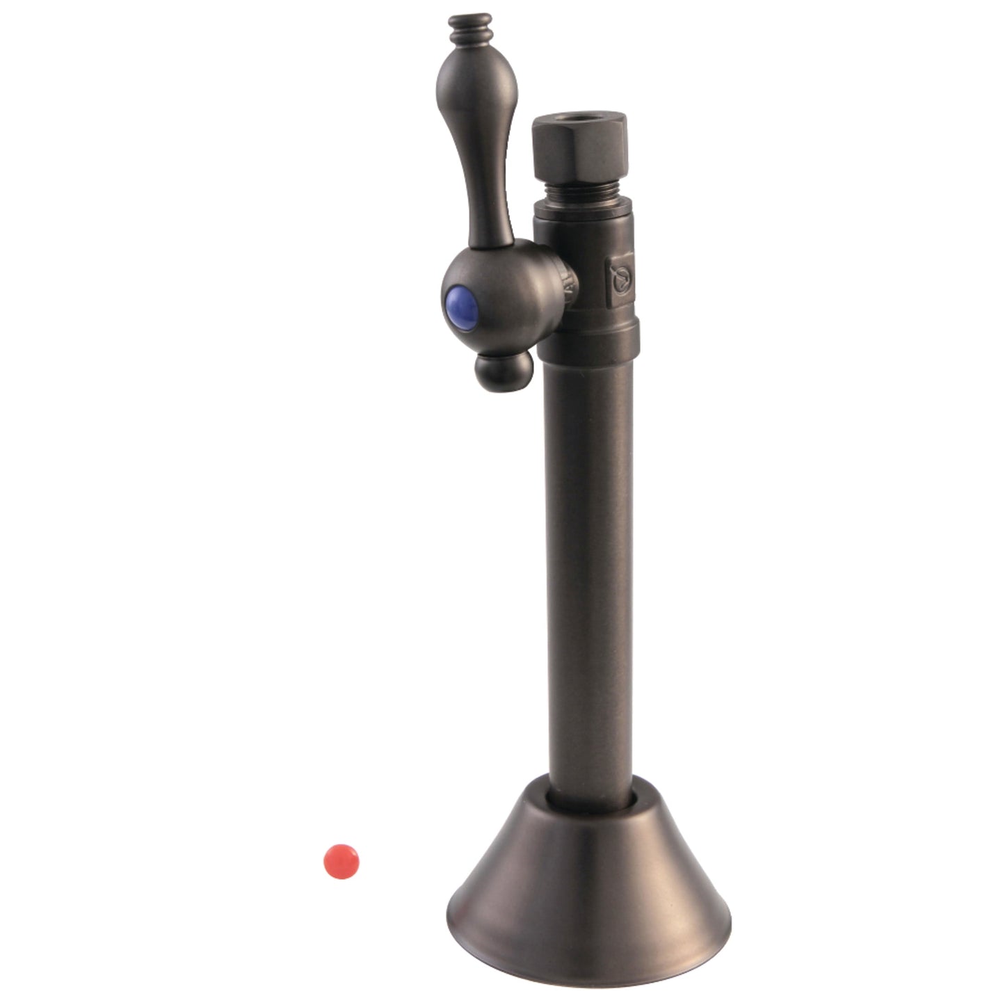 Kingston Brass CC83255 1/2-Inch Sweat x 3/8-Inch O.D. Comp Straight Shut-Off Valve with 5-Inch Extension in Oil Rubbed Bronze