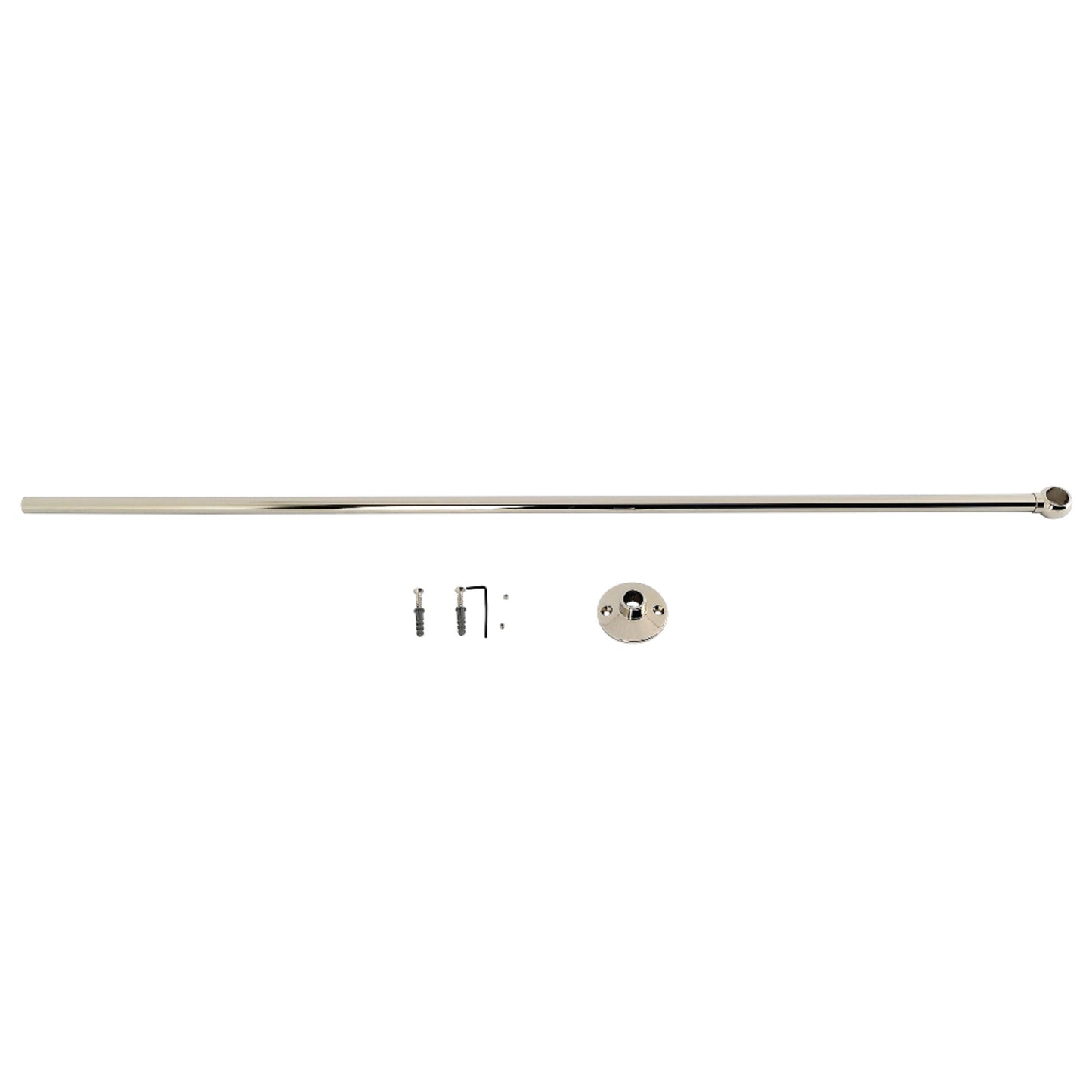 Kingston Brass CCS346 Vintage Shower Curtain Rod Support, Polished Nickel