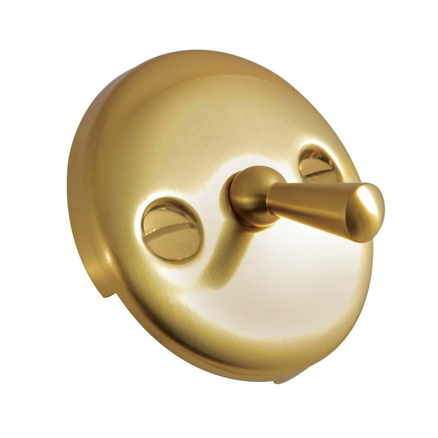 Kingston Brass DTL107 Round Overflow Plate with Trip Lever Drain, Brushed Brass