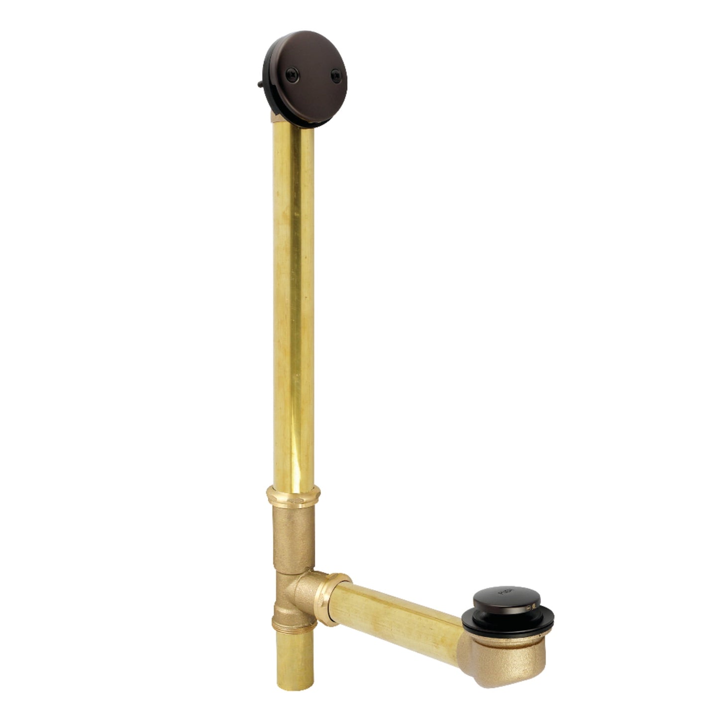 Kingston Brass DTT2168 Bañera de 21 Pulgadas con Punta de Latón para Desechos y Desbordamientos en NÃquel Cepillado