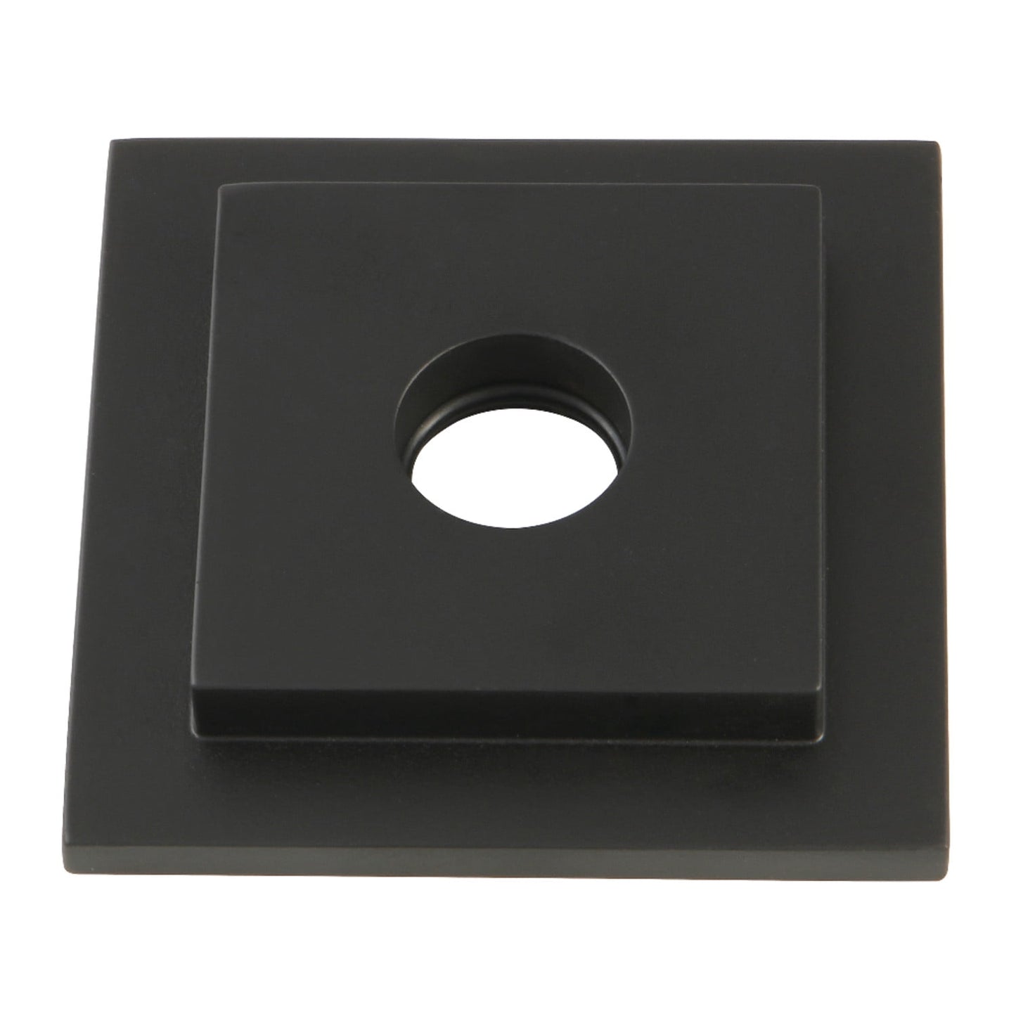 Kingston Brass FLSQUARE0 Claremont Heavy Duty Standard Mount Solid Cast Brass Shower Flange, Matte Black