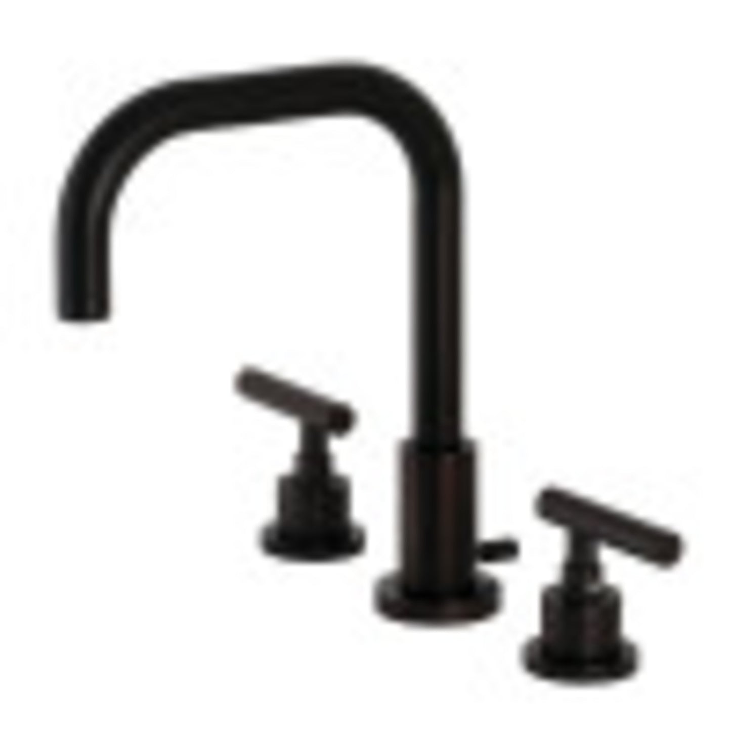 Kingston Brass FSC8938CML Manhattan Widespread Bathroom Faucet with Brass Pop-Up, Brushed Nickel