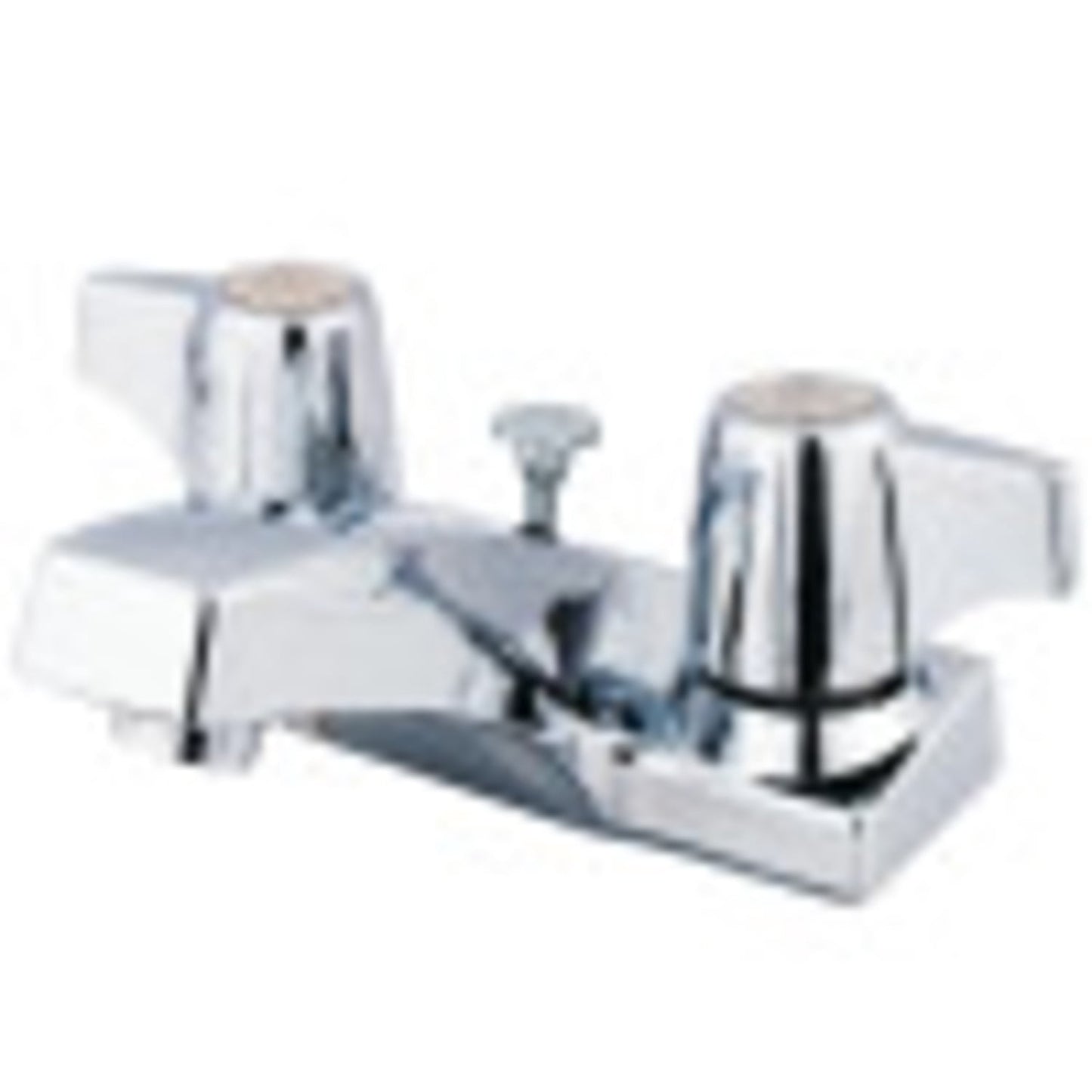 Kingston Brass GKB100B Water Saving Columbia Centerset Lavatory Faucet with Canopy Handles and Brass Pop-Up, Chrome
