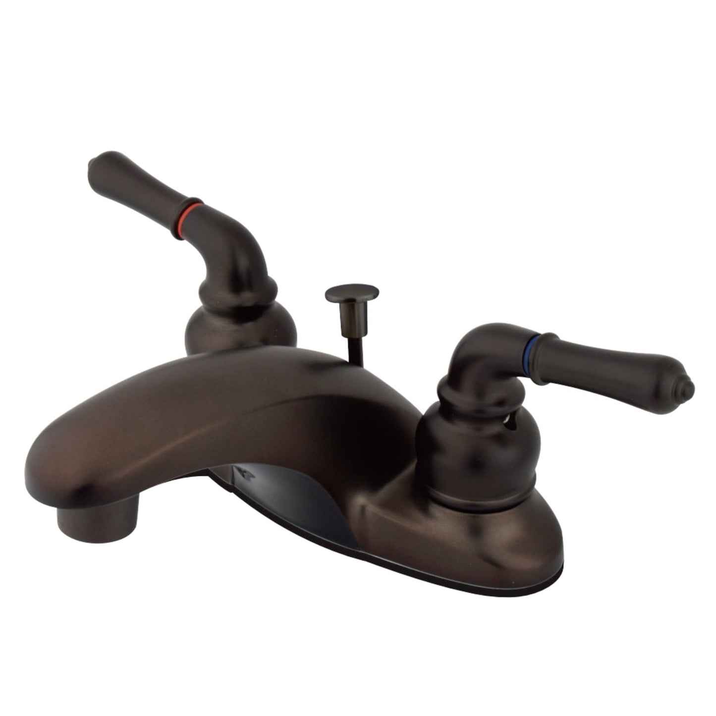 Kingston Brass GKB625 Water Saving Magellan Centerset Lavatory Faucet with Lever Handles, Oil Rubbed Bronze