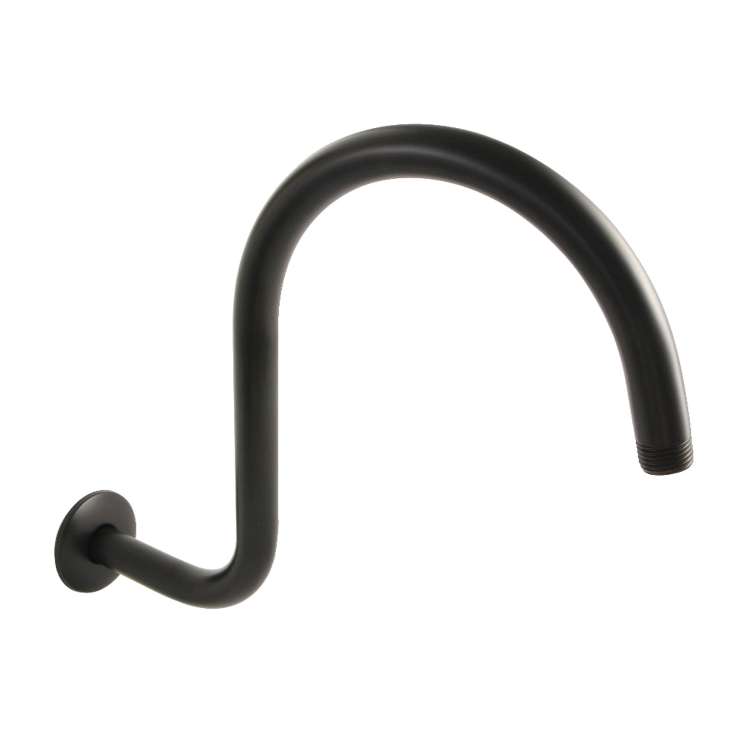 Kingston Brass K114C0 14-Inch Shower Arm with Round Flange in Matte Black