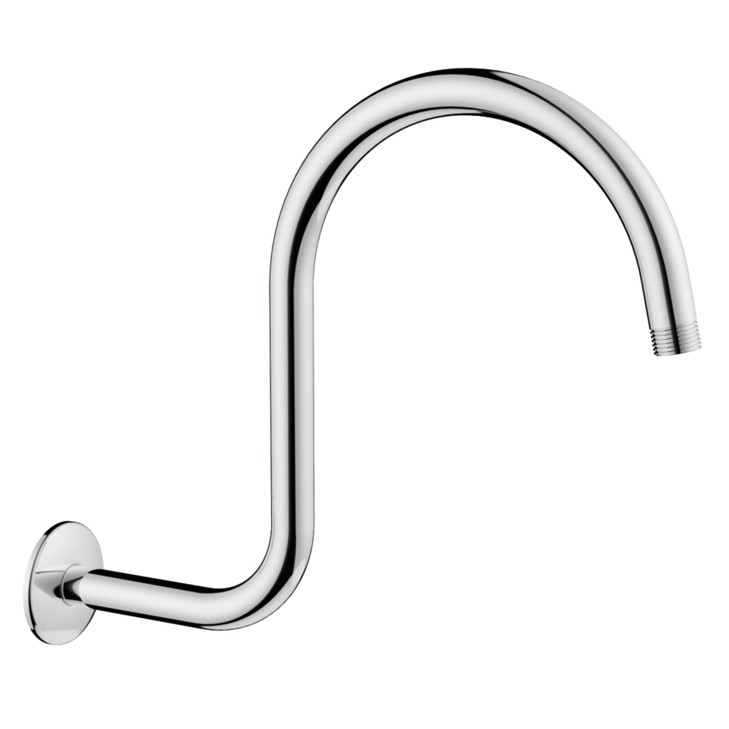 Kingston Brass K114C1 14-Inch Shower Arm with Round Flange in Polished Chrome