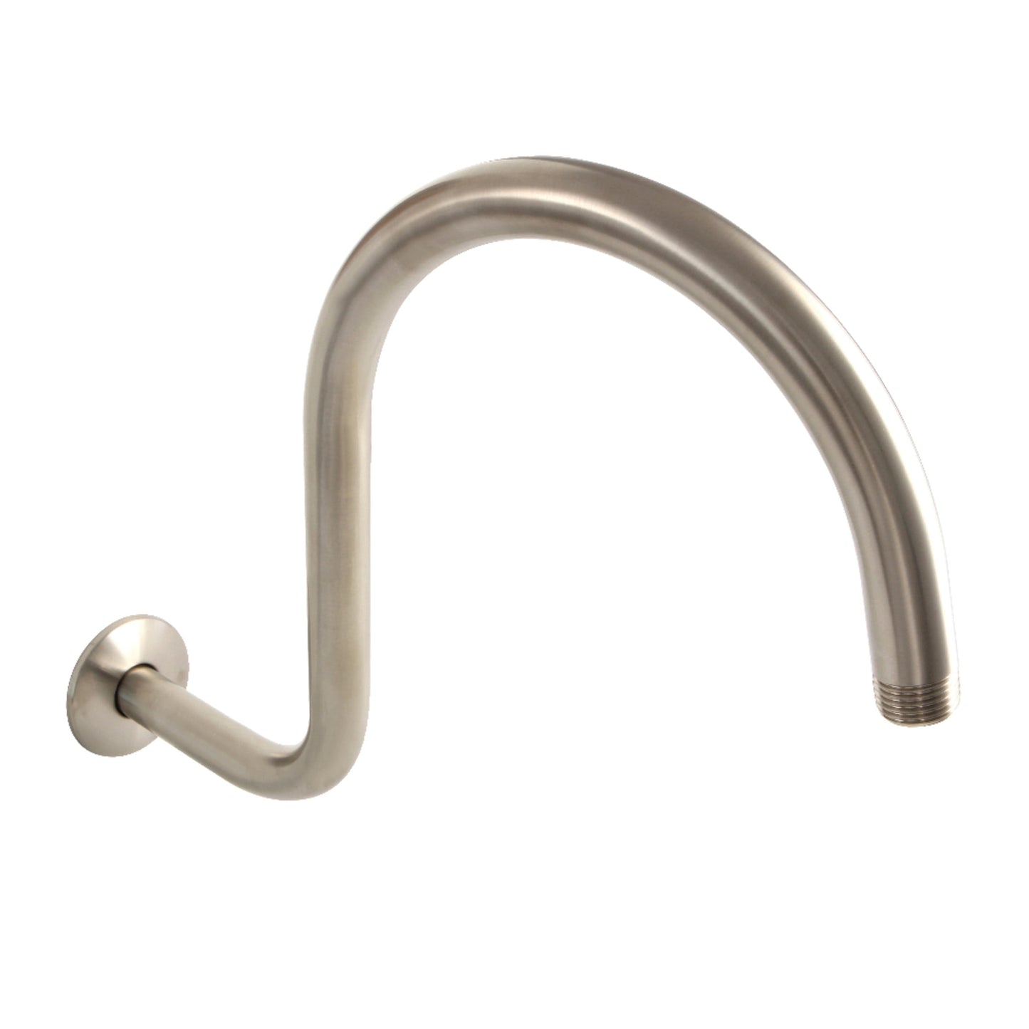 Kingston Brass K114C8 14-Inch Shower Arm with Round Flange in Brushed Nickel
