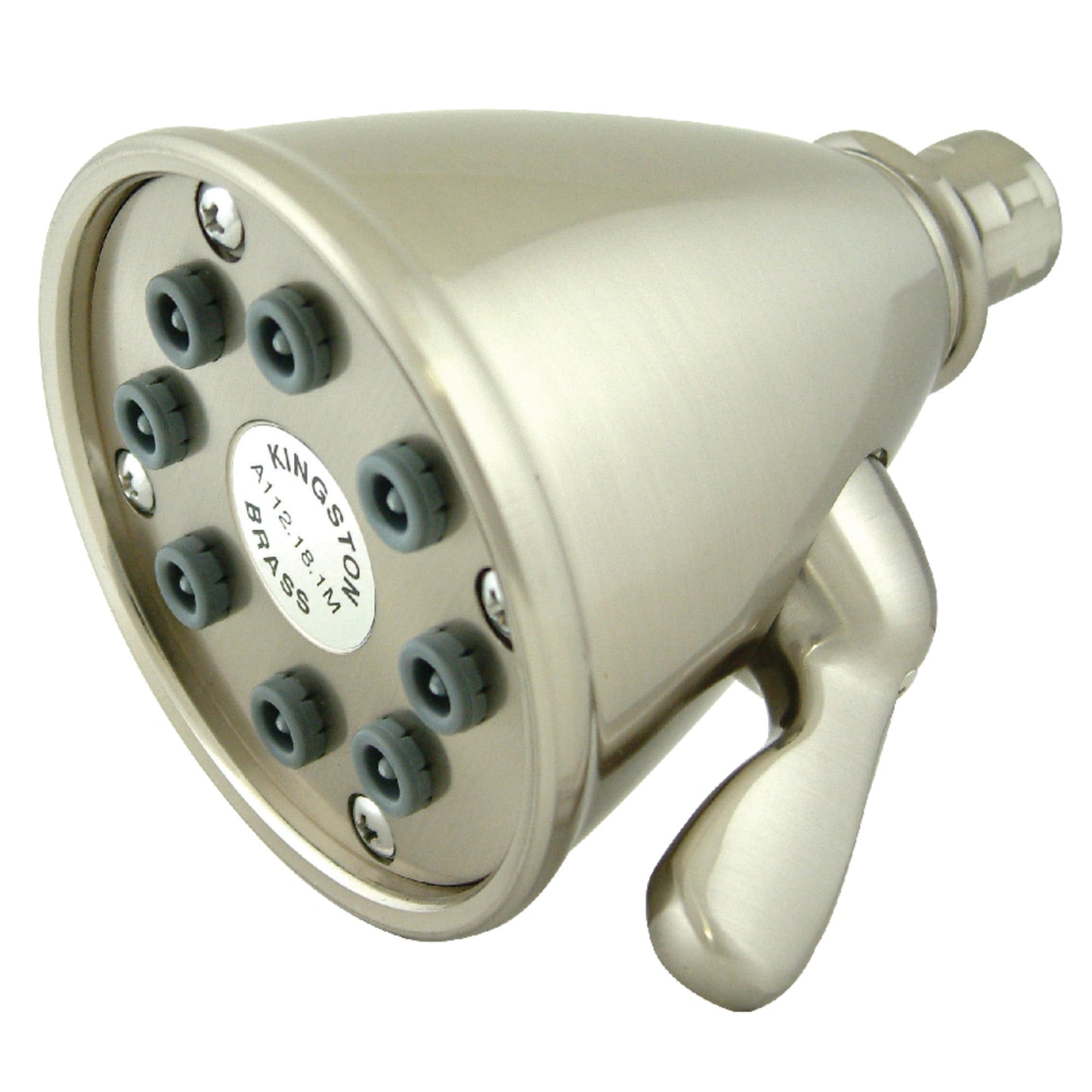 Kingston Brass K139A8 Victorian 3-5/8-Inch Round Adjustable Jet Spray Brass Shower Head in Brushed Nickel