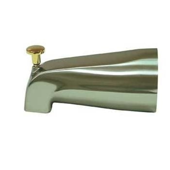Kingston Brass K188A4 5-1/4 Inch Zinc Tub Spout with Diverter, Polished Chrome/Polished Brass
