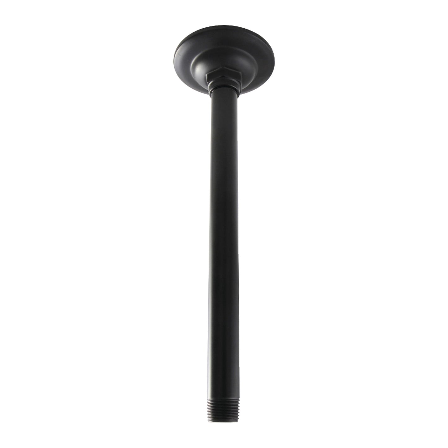 Kingston Brass K210A0 Trimscape 10-Inch Rain Drop Ceiling Mount Shower Arm with Round Flange in Matte Black
