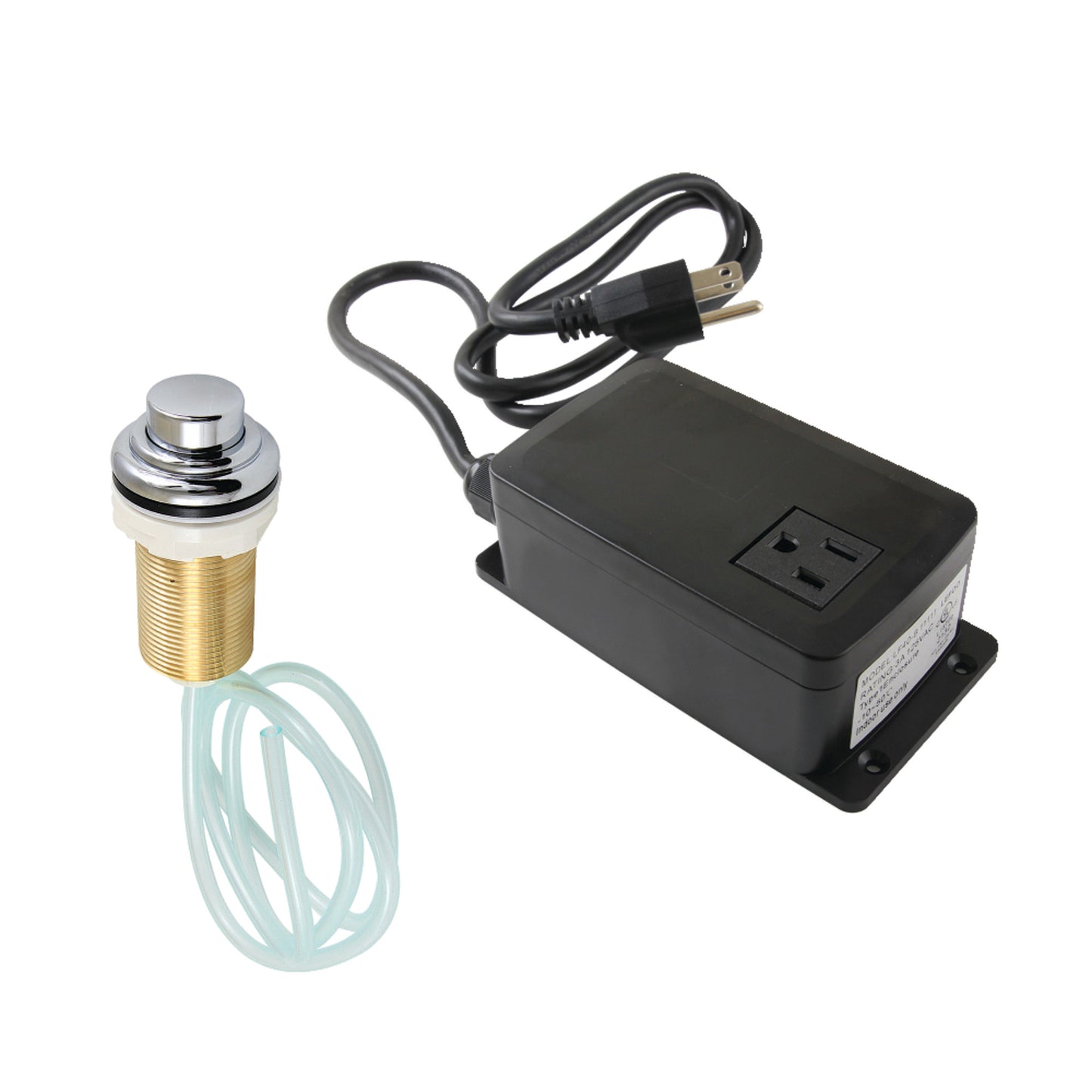 Kingston Brass KATSK21AB Trimscape Single Outlet Garbage Disposal Air Switch Kit in Antique Brass