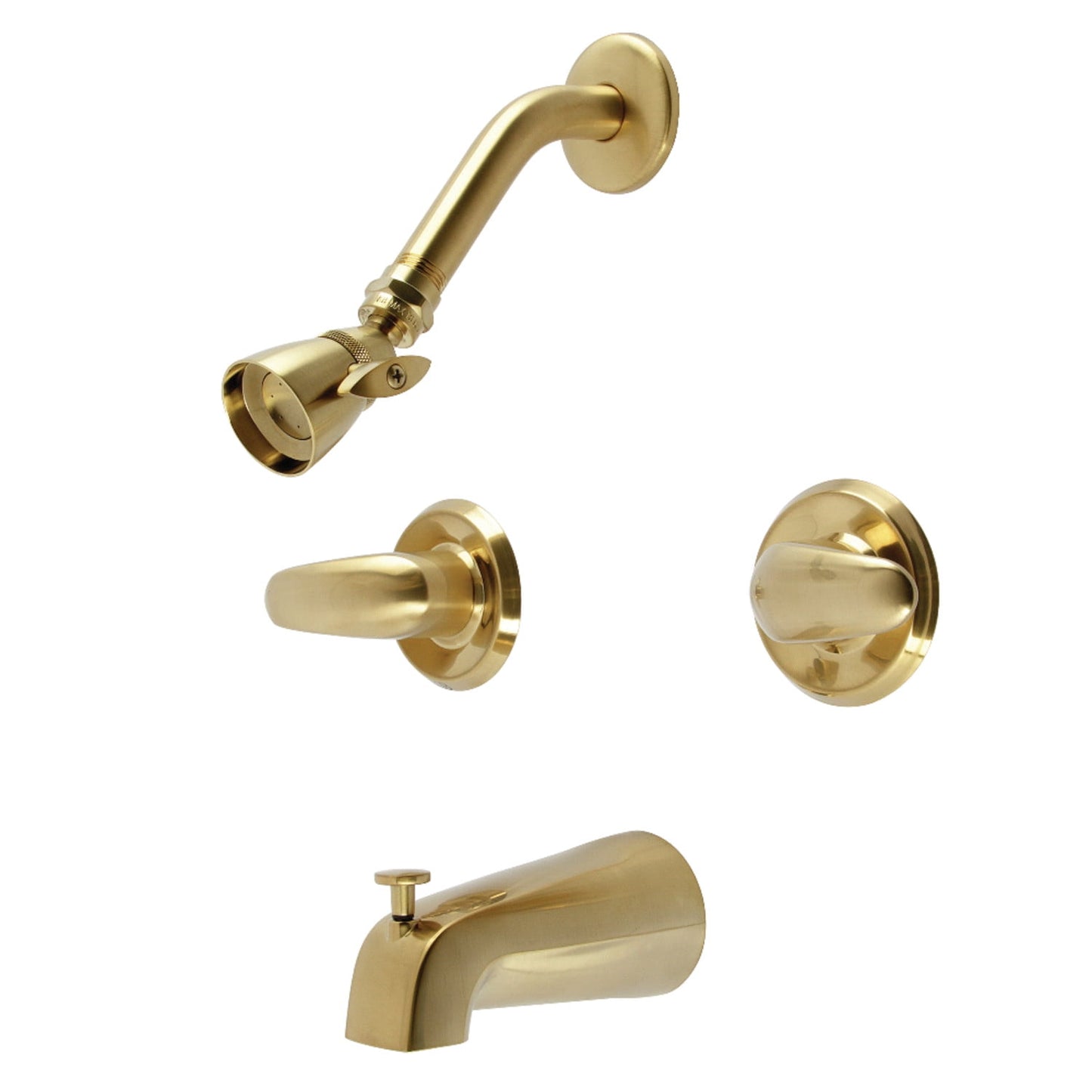 Kingston Brass KB247LL Legacy Tub and Shower Faucet, Brushed Brass