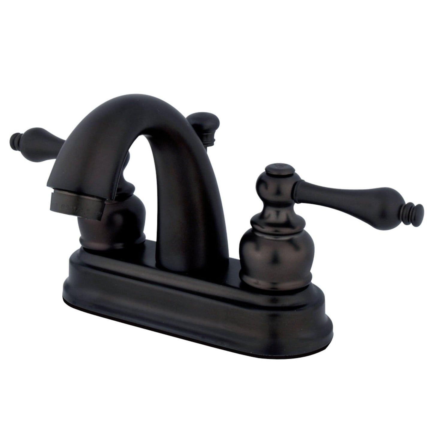 Kingston Brass KB5610AL Restoration 4 in. Centerset Bathroom Faucet, Matte Black
