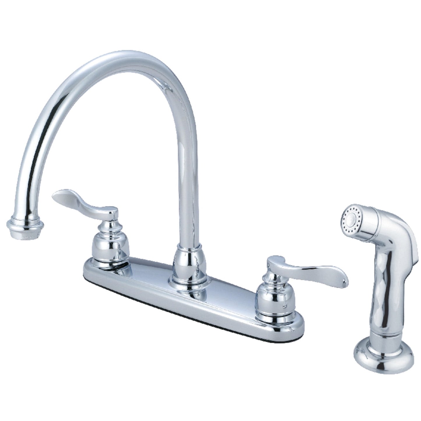 Kingston Brass KB8791NFLSP NuWave French Centerset Kitchen Faucet, Polished Chrome