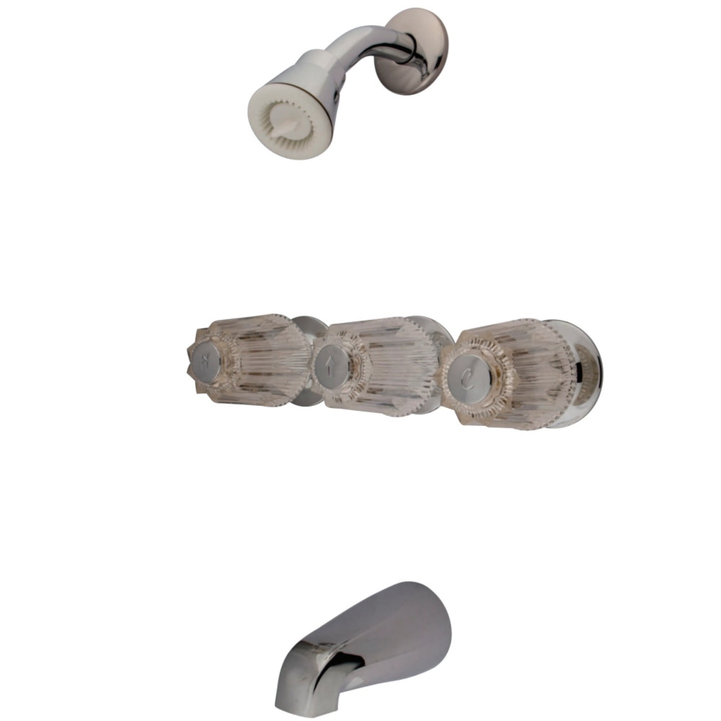 Kingston Brass Grifo de Bañera y Ducha KF110C, Cromo Pulido