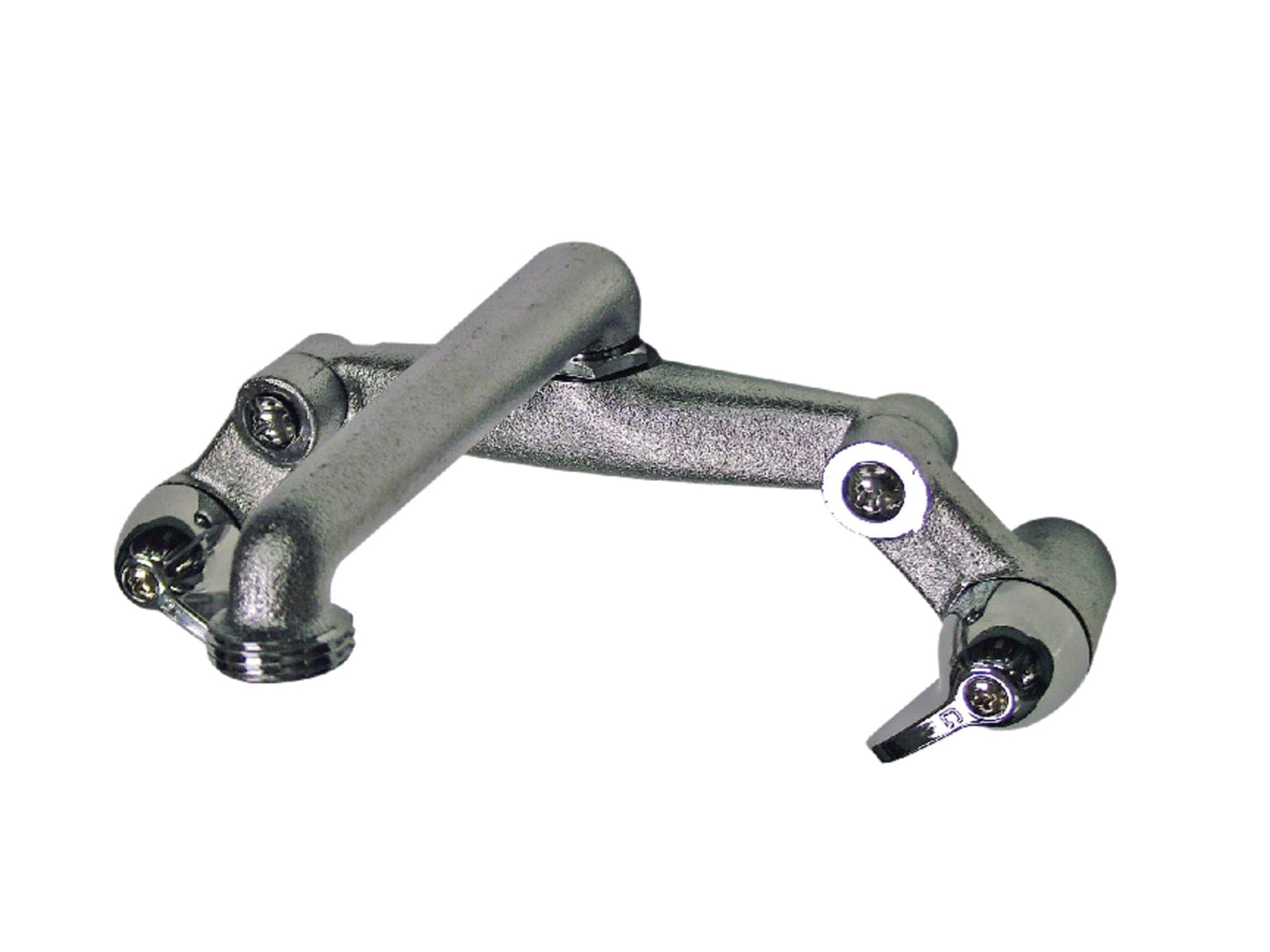Kingston Brass KF202 Double-Handle 2-Hole Wall Mount Laundry Faucet in Polished Chrome