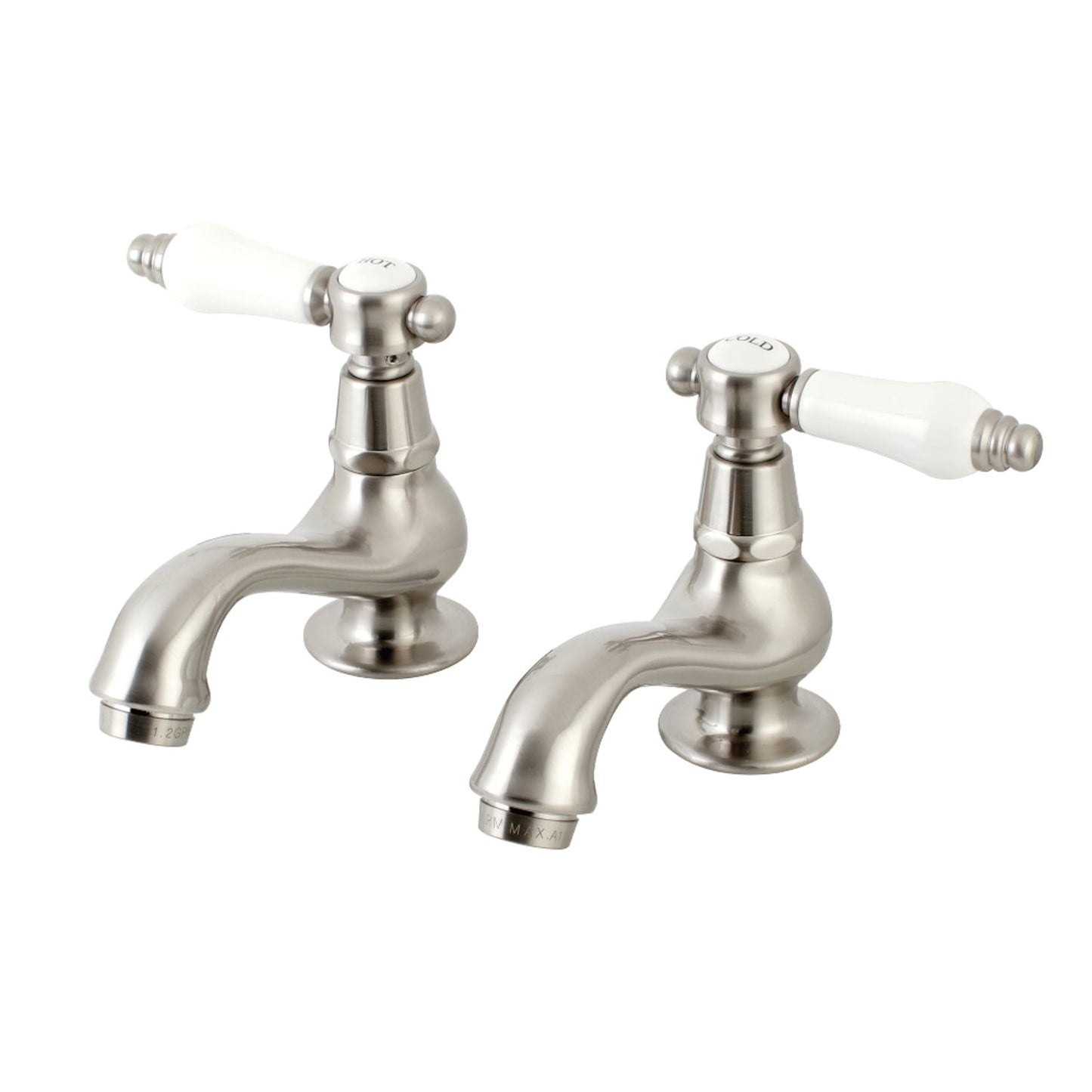 Kingston Brass KS1108BPL Basin Tap Faucet with Lever Handle, Brushed Nickel