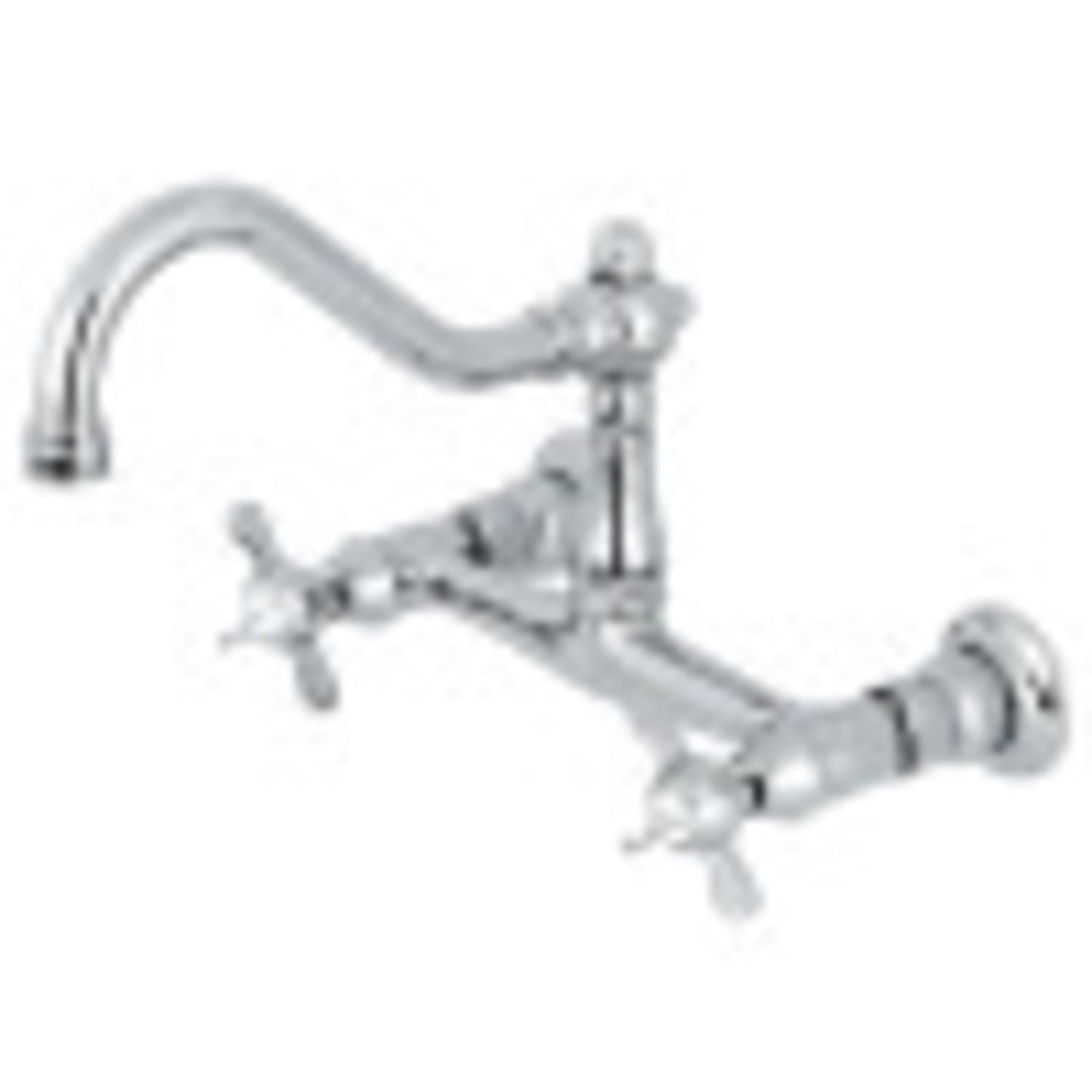 Kingston Brass KS3247BEX Essex Wall Mount Bathroom Faucet, Brushed Brass