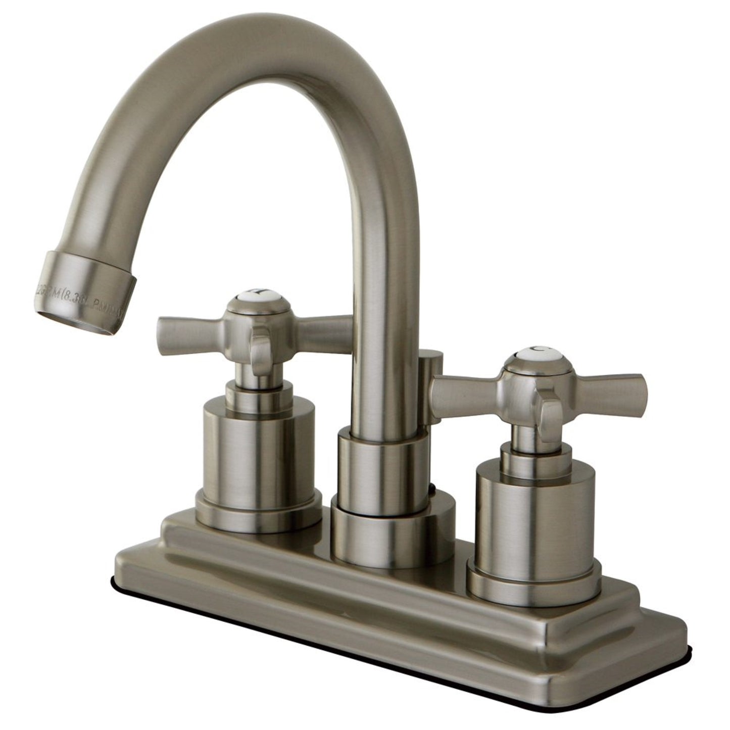Kingston Brass KS8665ZX Grifo de Baño Millennium de 4 Pulgadas con Centro Emergente de Latón, Bronce Aceitado