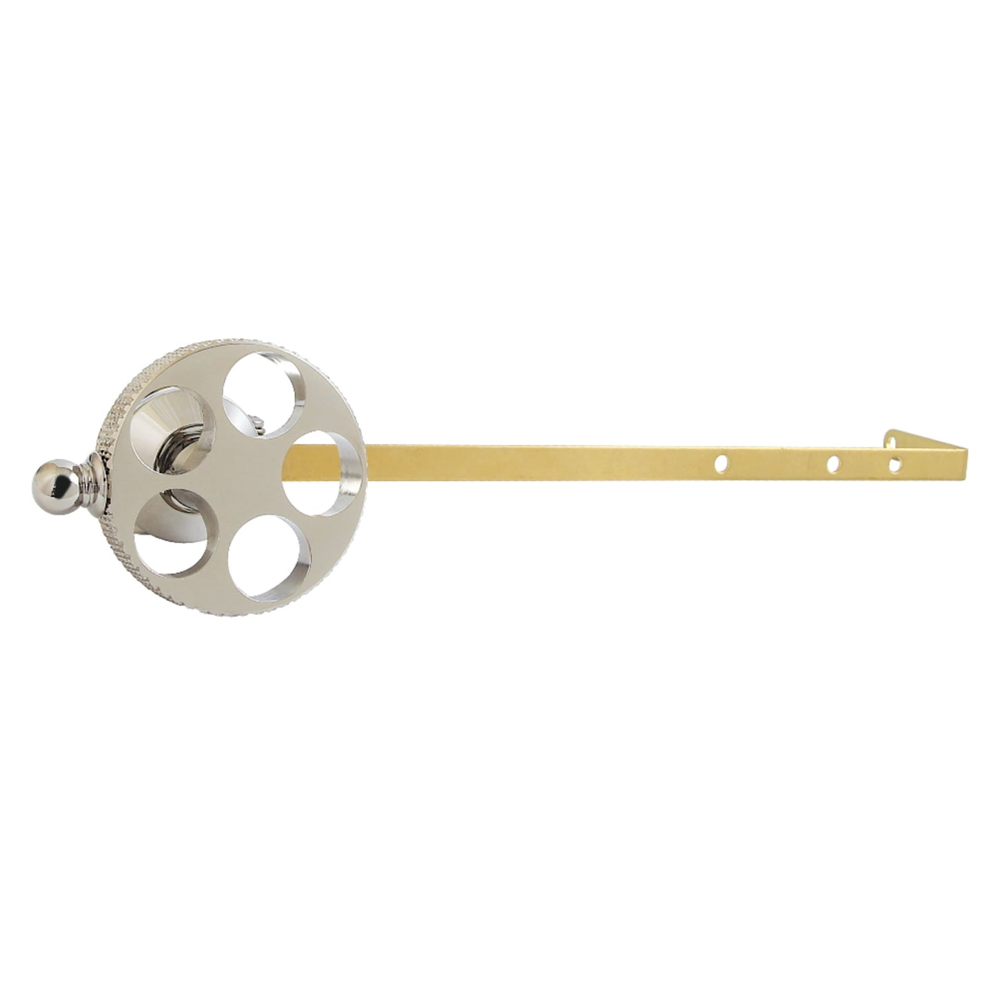 Kingston Brass KTRKXD6 Webb Universal Front or Side Mount Toilet Tank Lever with Knurled Handle in Polished Nickel