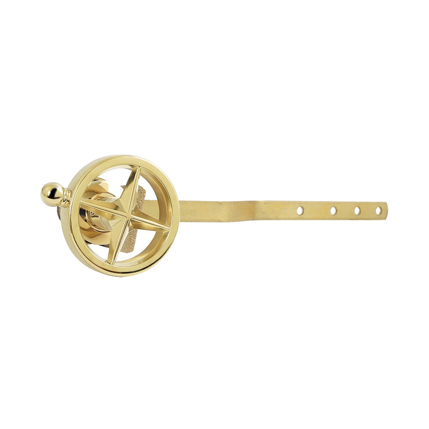 Kingston Brass KTRNK2 Levante Front Mount Toilet Tank Lever with Knurled Handle in Polished Brass