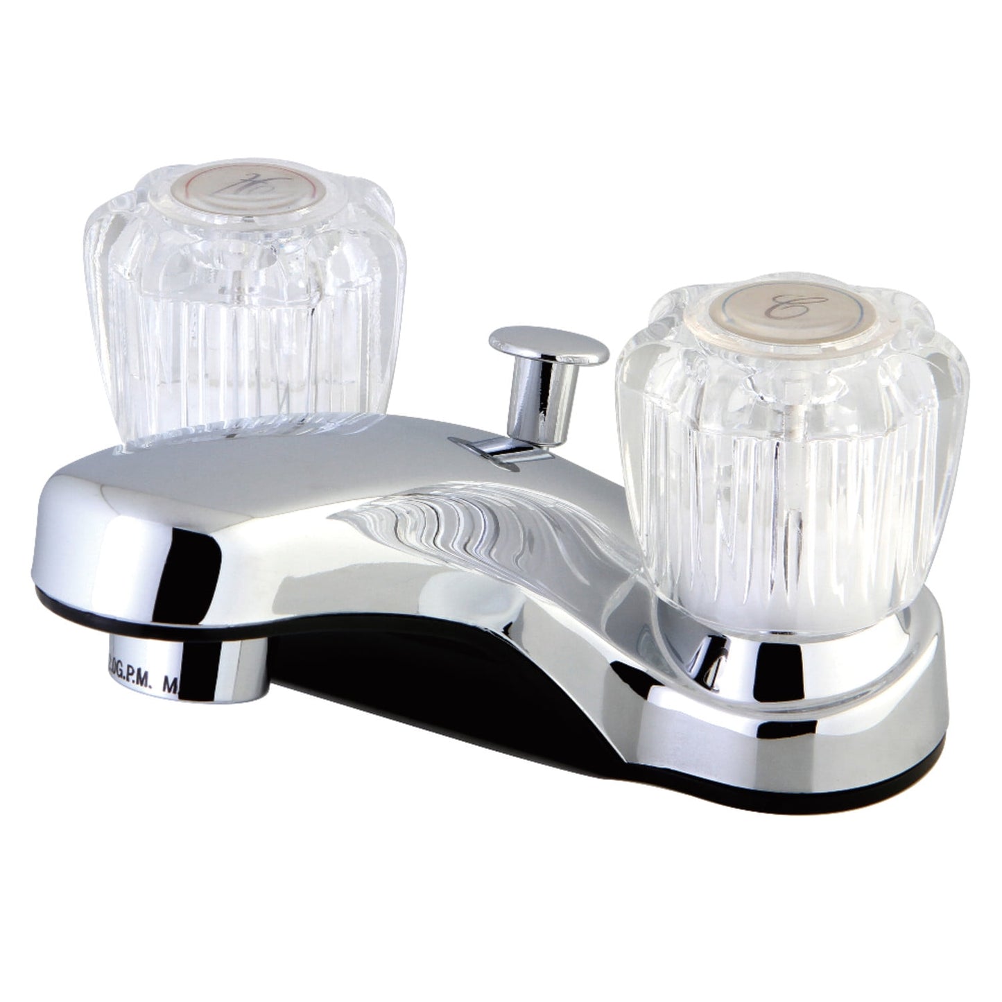 Kingston Brass L0206P 4 in. Centerset Bathroom Faucet, Polished Chrome