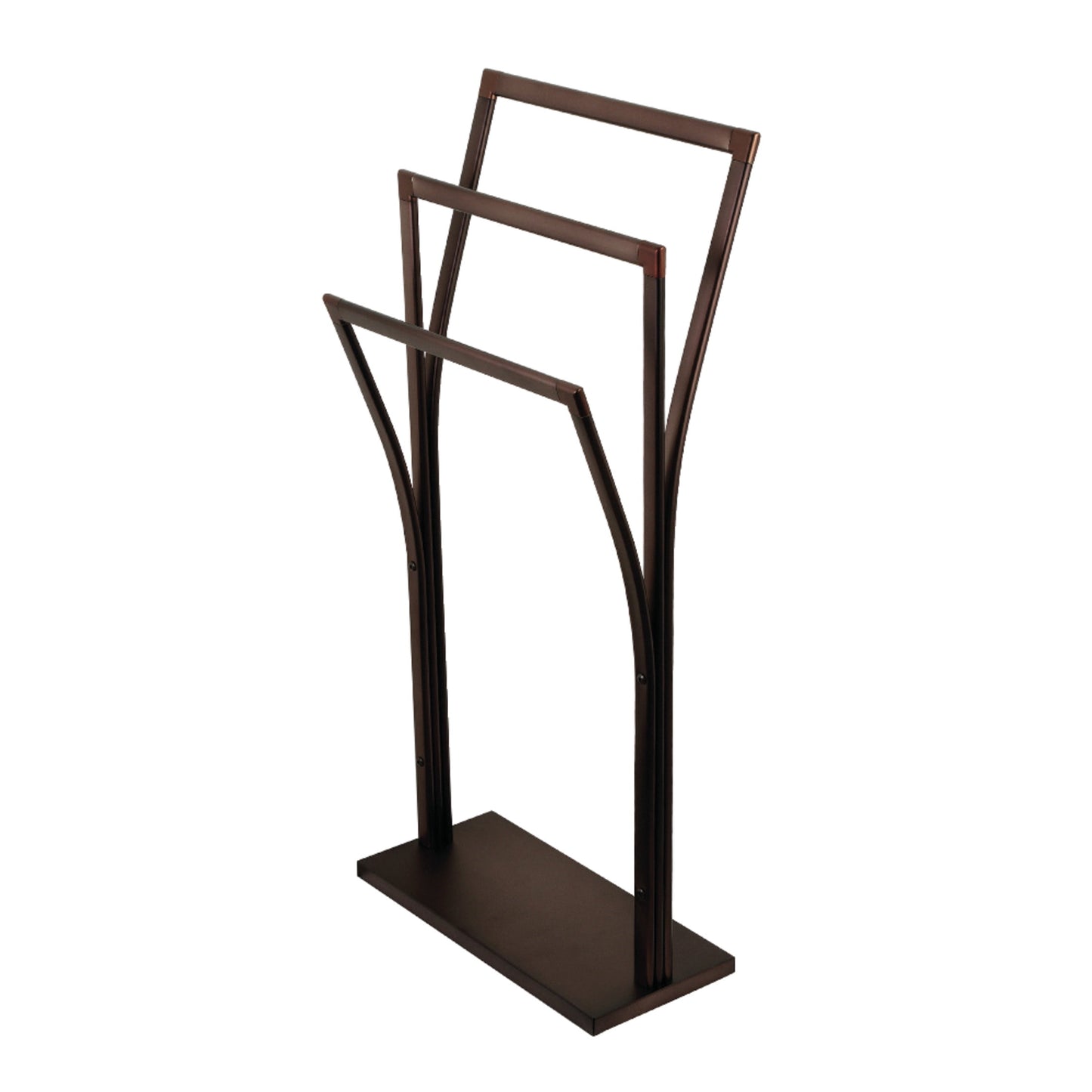 Kingston Brass SCC3305 Edenscape 34-7/16 Inch Freestanding Pedestal 3-Tier Y-Style Towel Rack in Oil Rubbed Bronze