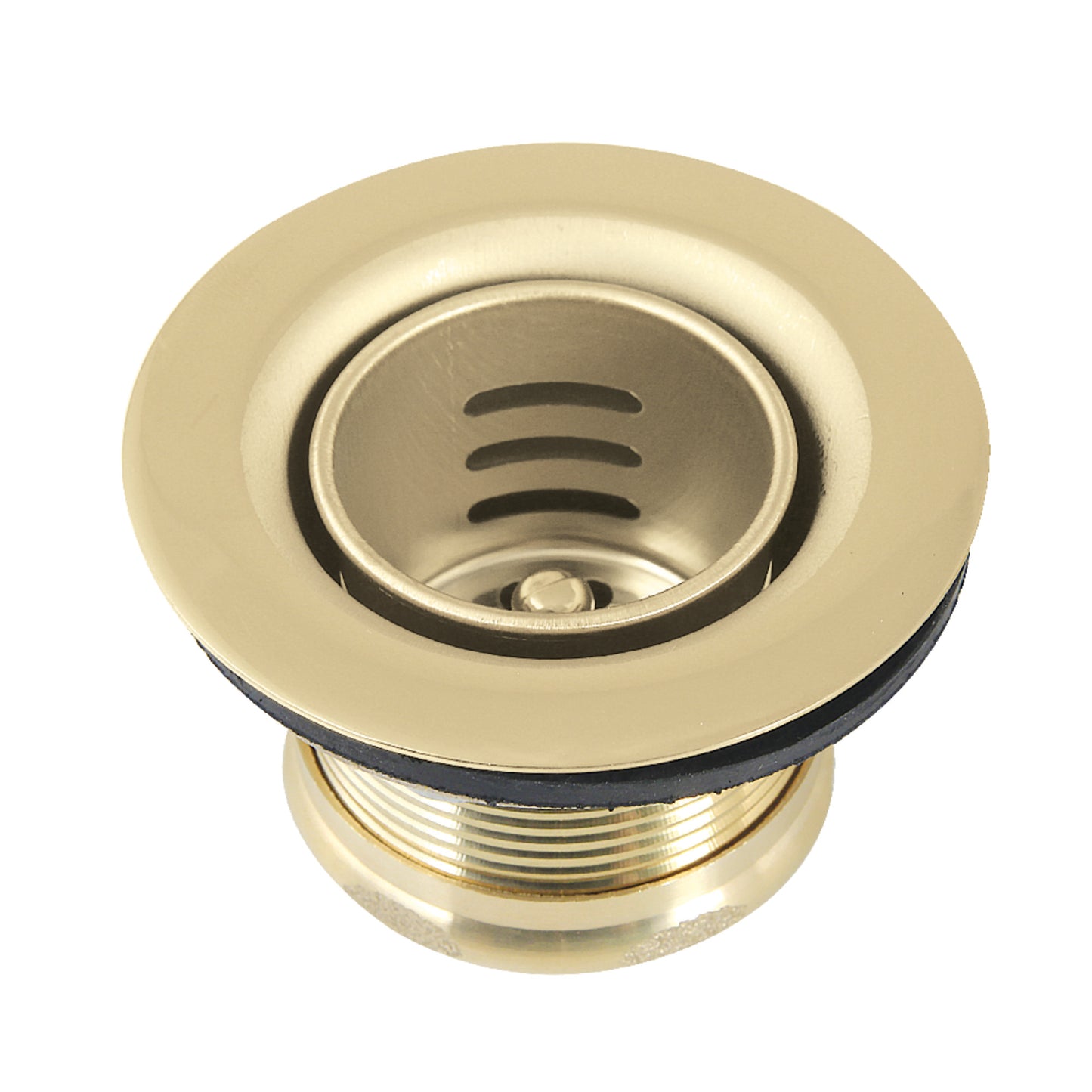 Kingston Brass K451BPB Portland Stainless Steel Bar Sink Basket Strainer in Polished Brass