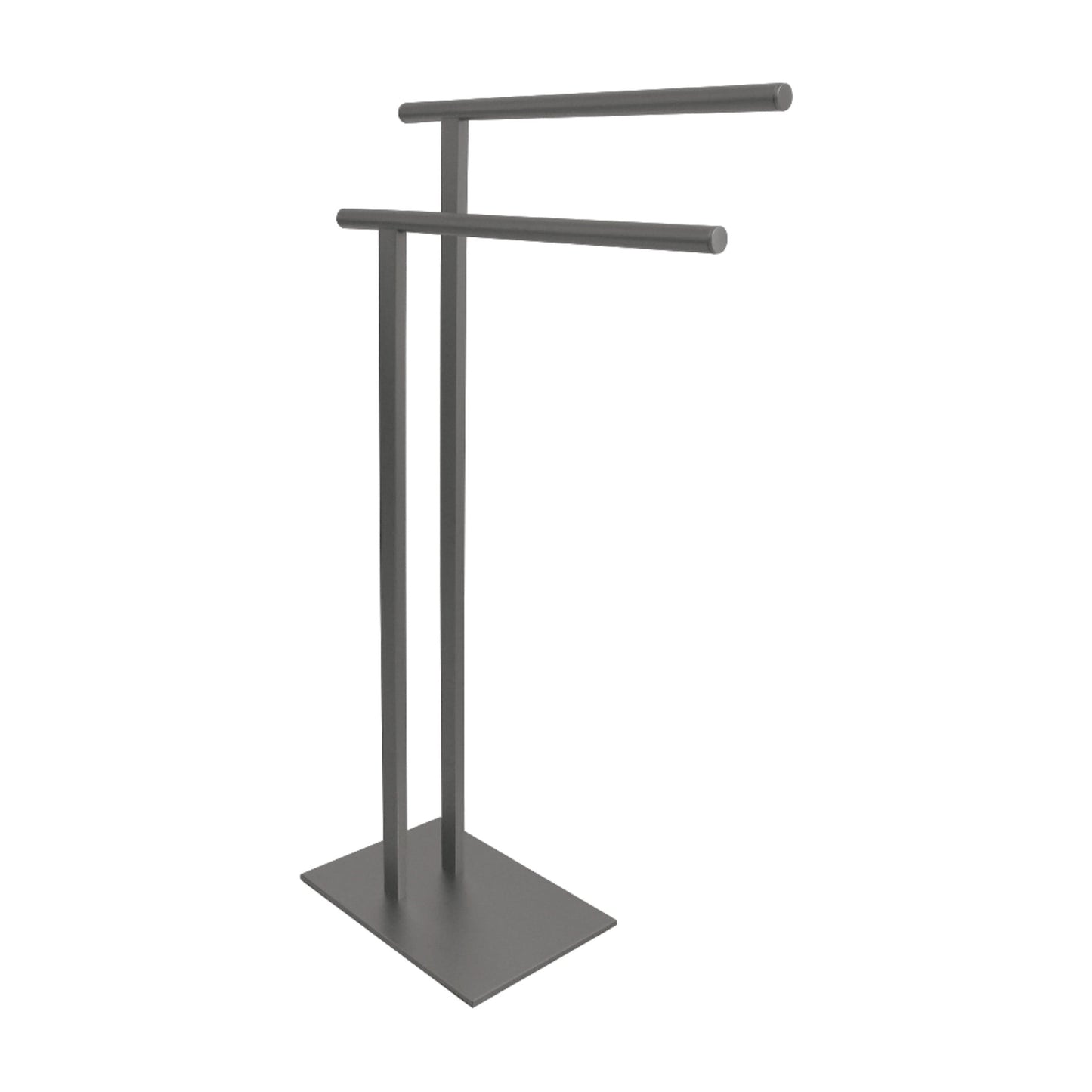 Kingston Brass SCC6035 Edenscape 32-7/16 Inch Freestanding Pedestal 2-Tier L-Shape Towel Rack in Oil Rubbed Bronze