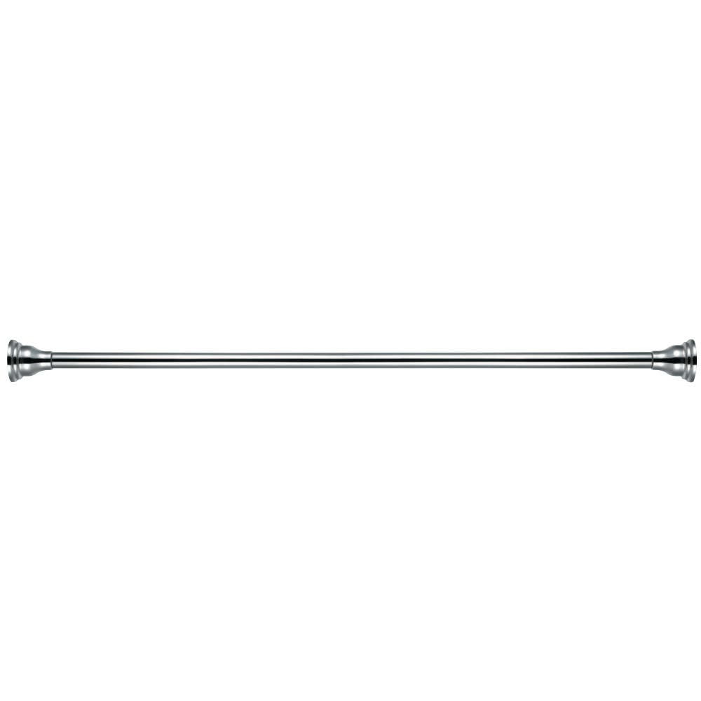 Kingston Brass Barra de Ducha Ajustable de Tensión en NÃquel Satinado con Ribete Decorativo, 72 Pulgadas