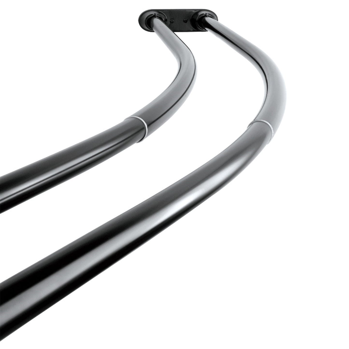 Kingston Brass CCD2170 Stainless Steel Adjustable Double Curved Shower Rod, Black