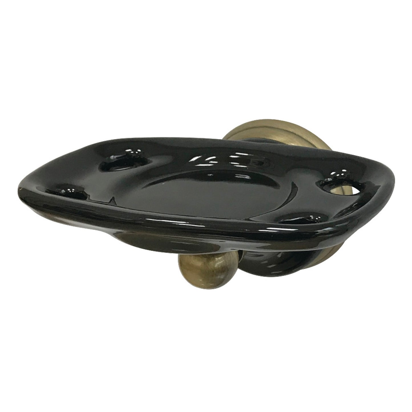 Kingston Brass BA9116AB Water Onyx Toothbrush and Tumbler Holder, Antique Brass