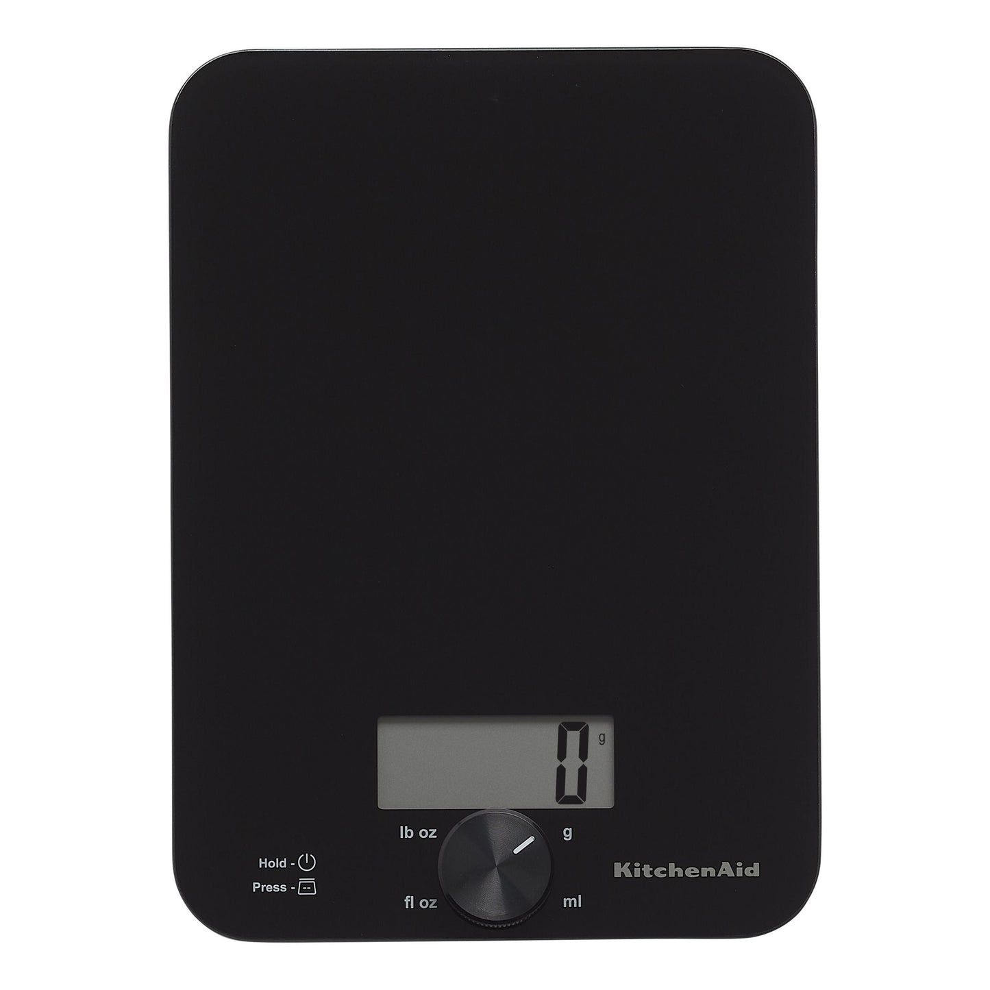 KitchenAid 11lb Digital Glass Top Kitchen and Food Scale Measures Liquid and Dry Ingredients, Black