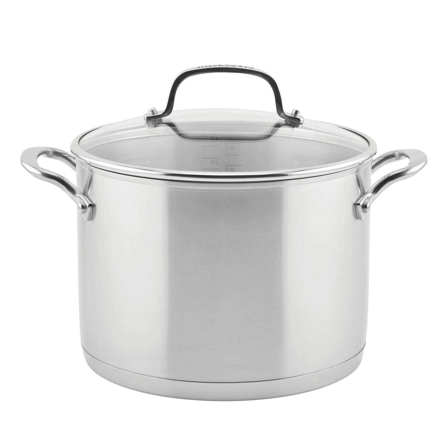 KitchenAid 3-Ply Base 8 Quart Stockpot,Stainless Steel,Brushed