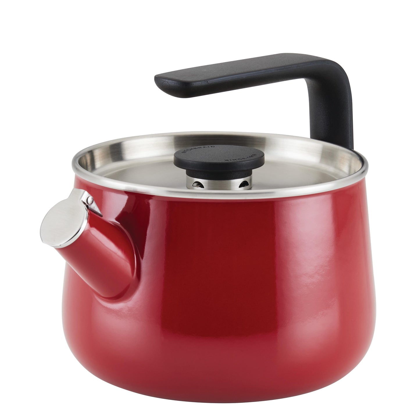 KitchenAid Enamel-on-Steel 2 Quart Teakettle, Induction Compatible, White