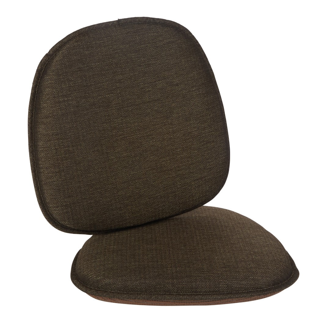 Klear Vu Gripper Non-Slip Mid Century Modern Shell Chair Cushion, Chestnut 2 Pack