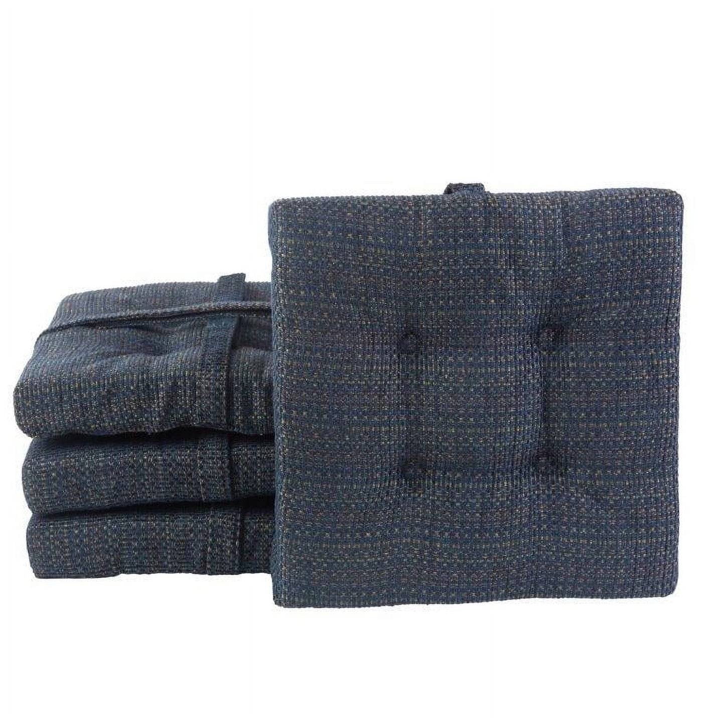 Klear Vu Gripper Square 15" x 15" Bar Stool Cushion with Velcro Straps - Set of 4