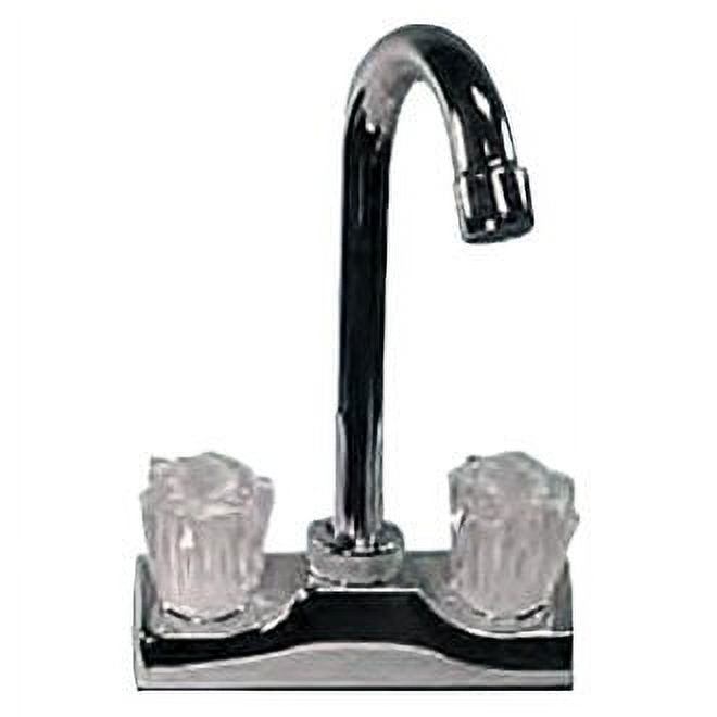LaSalle Bristol 20308R209 - Plastic Chrome Polished Bar J-Spout Faucet with Clear Knobs
