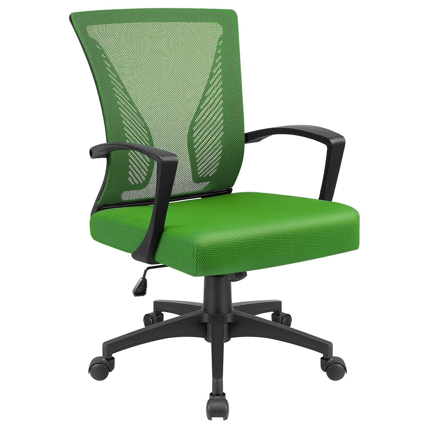 Lacoo Mid-Back Office Desk Chair Ergonomic Mesh Task Chair with Lumbar Support, Green