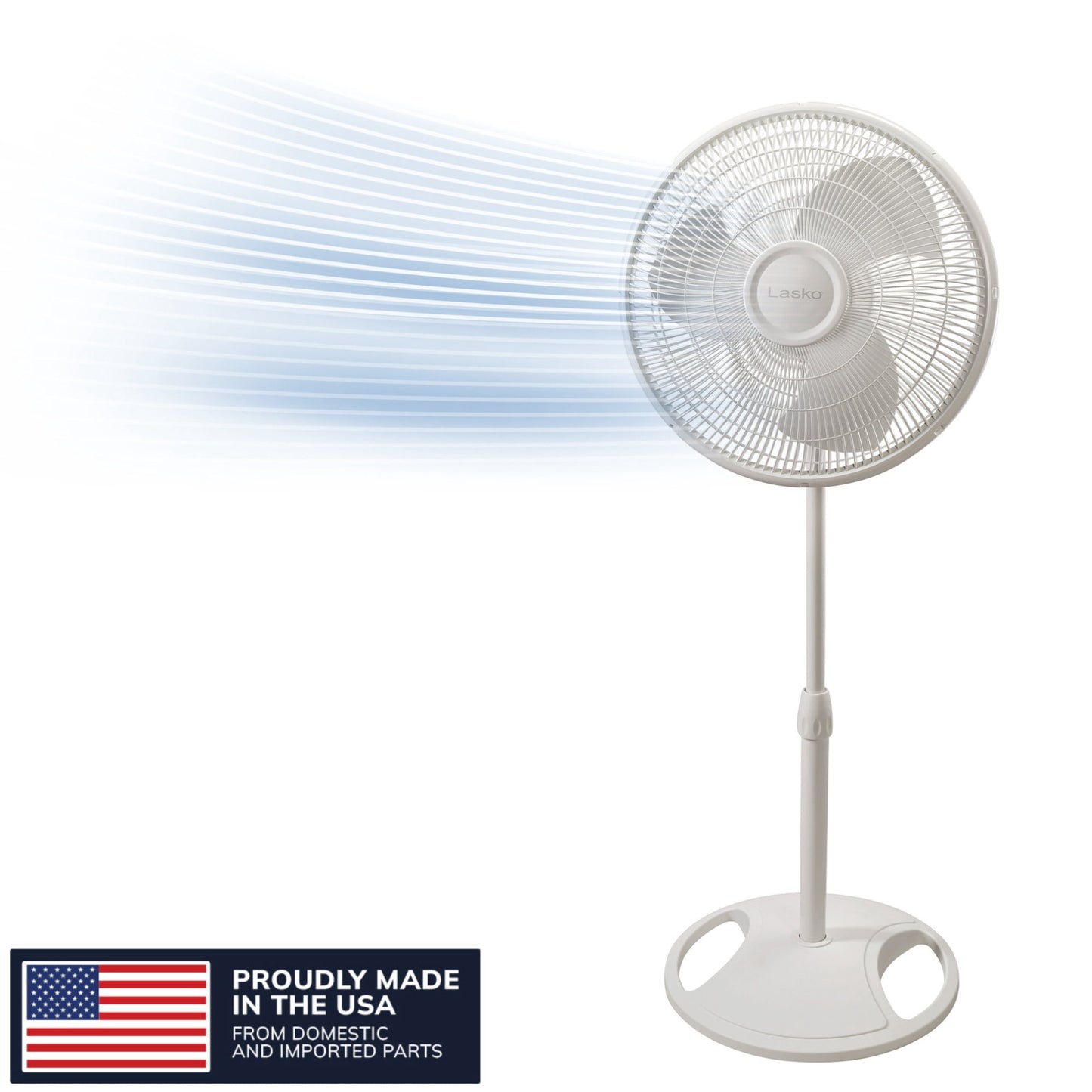 Lasko 16" 3-Speed Oscillating, Adjustable Height, Pedestal Fan S16200