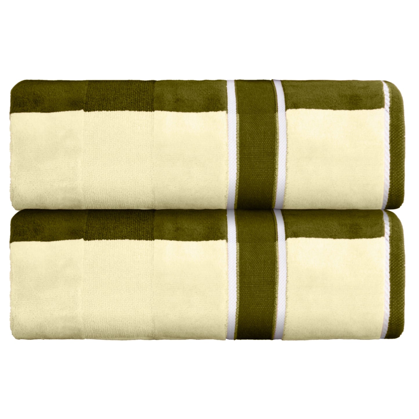 Lavish Home 2PC Cotton Towel Set - 35x70in Extra Large Bath Towels (Taupe)