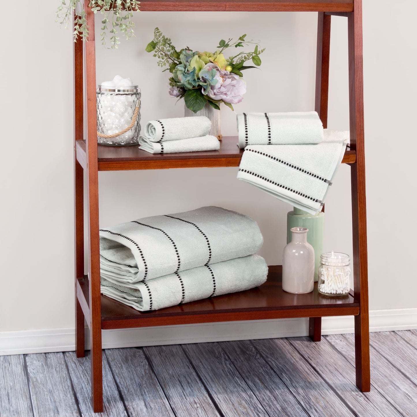 Somerset Home 6-Piece Quick Dry Bath Towels Set - 100% Cotton Towel Set for Bath, Gym, and Spa (Seafoam)