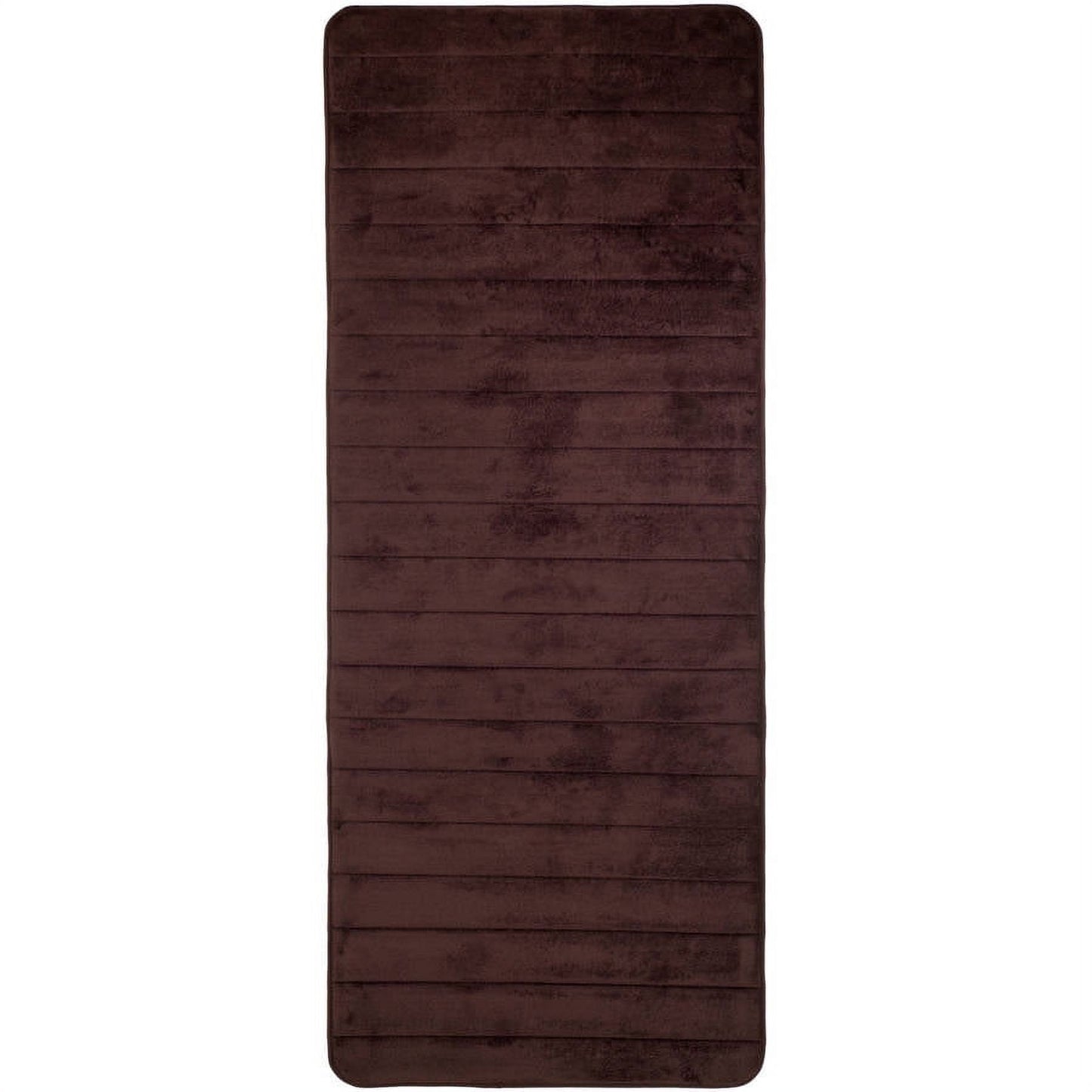 Somerset Home Memory Foam Striped Extra Long Bath Mat, 24" x 60"