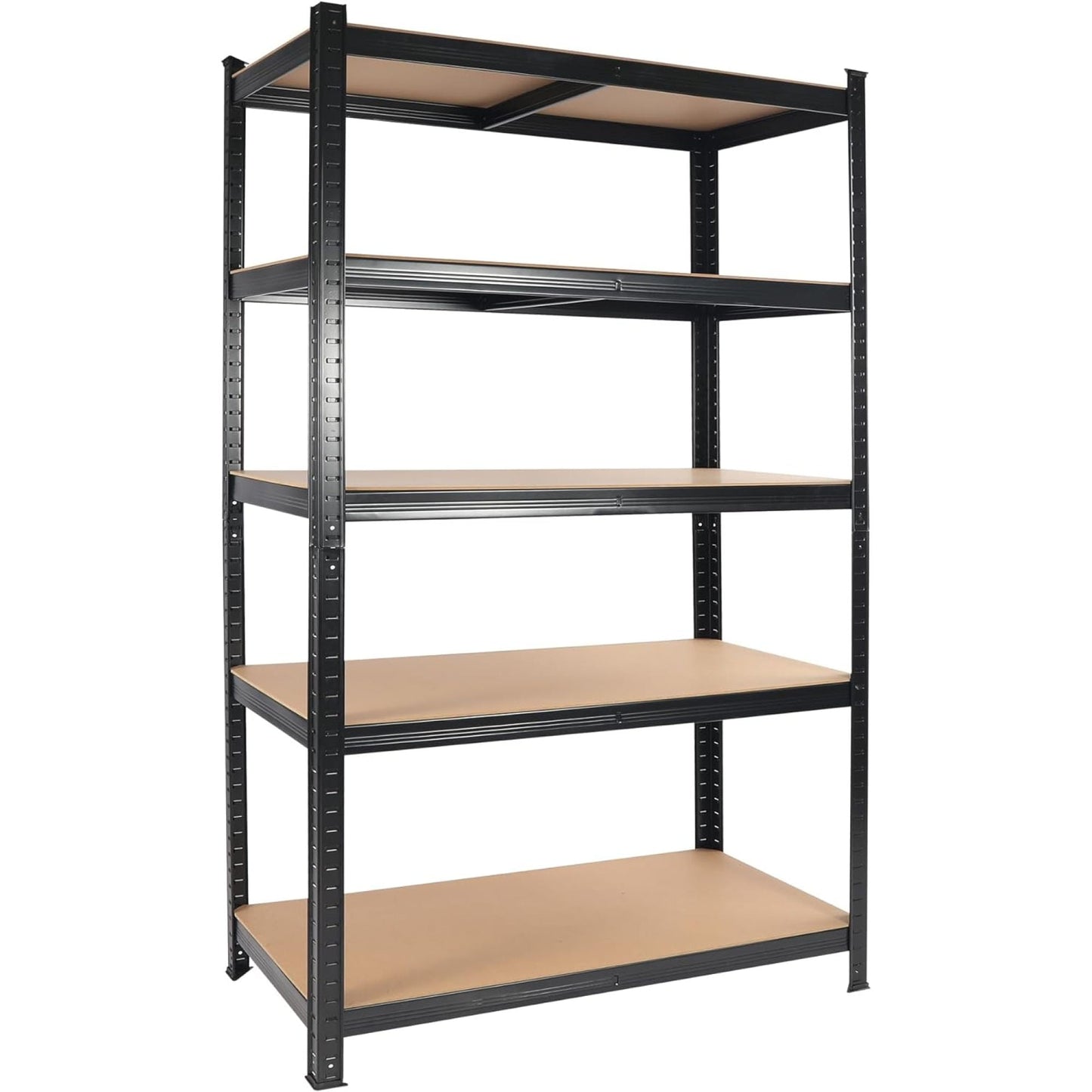Leumius 5 Tier Garage Shelving Heavy Duty Steel Storage Rack 2000LBS Storage Shelves Units,35.4"Lx15.7"Wx71"H,Black