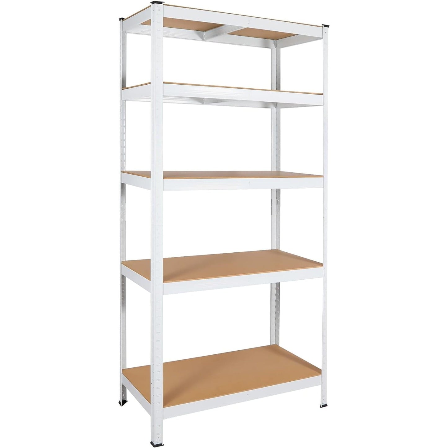 Leumius 5 Tier Metal Shelving Unit with Adjustable,Garage Storage Utility Rack Heavy Duty Shelves,29" W x 12" D x 59" H,White