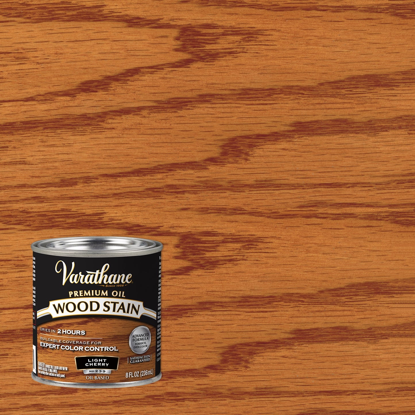 4 Pack, Light Cherry, Varathane Premium Oil-Based Interior Wood Stain-211797, Half Pint